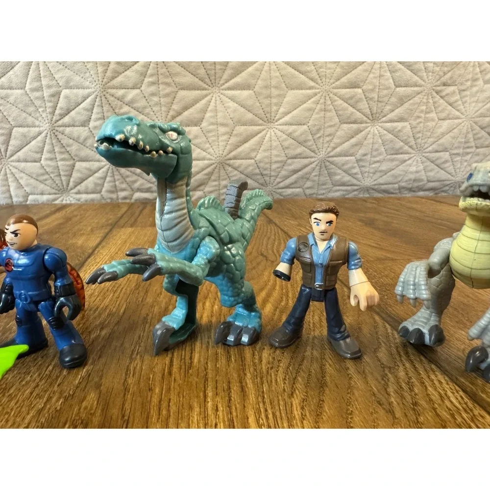 Fisher‎ Price Imaginext Jurassic Park World Dinosaurs Figures Lot ATV Motorcycle